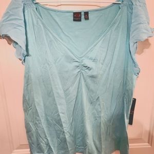 NEW Cap Sleeved Teal Top